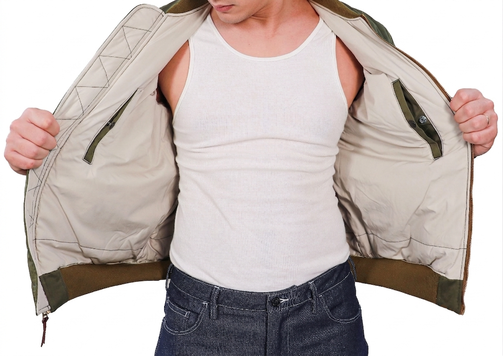 COTTON SATEEN BOMBER JACKET