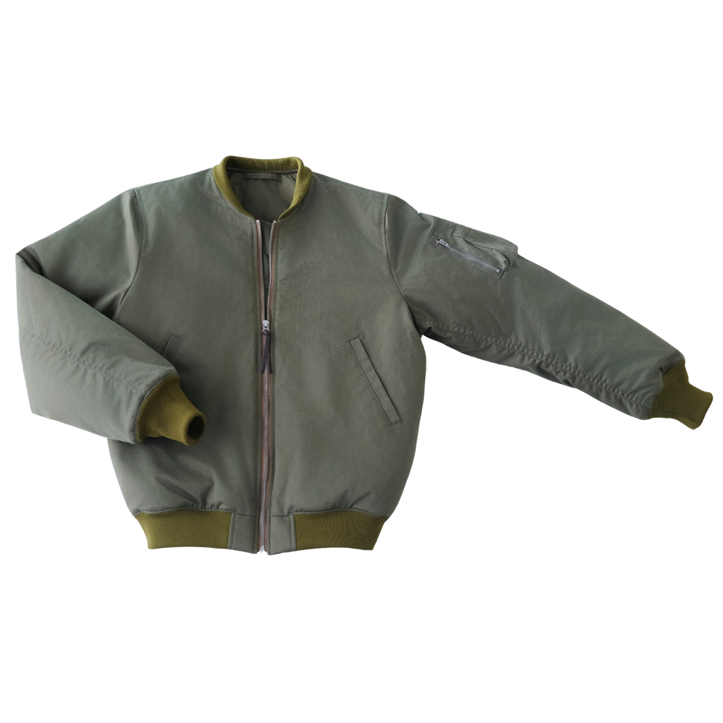 COTTON SATEEN BOMBER JACKET