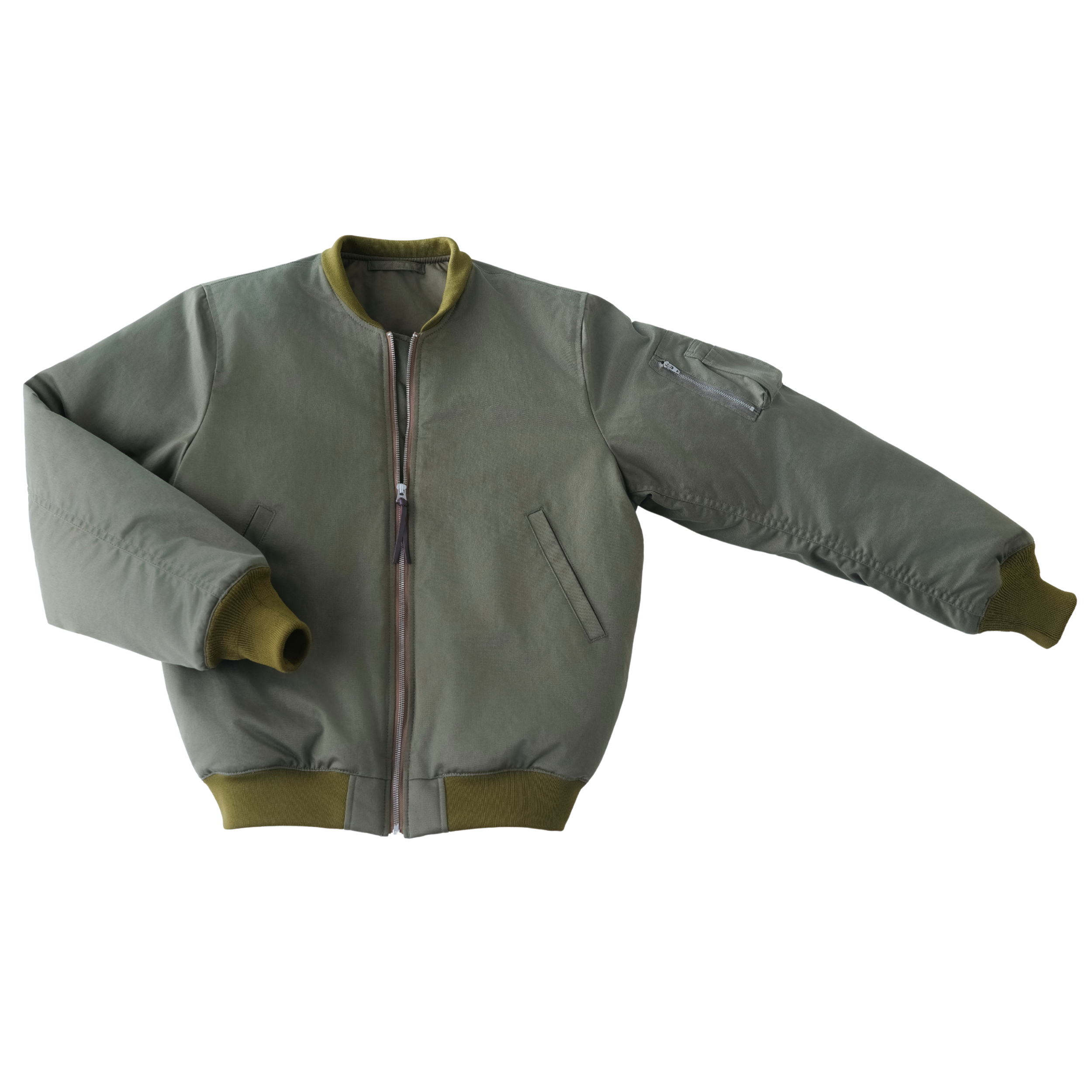 COTTON SATEEN BOMBER JACKET