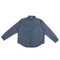 CHAMBRAY CHEST ZIP WORK SHIRT 