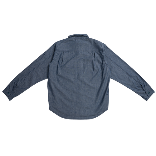 CHAMBRAY CHEST ZIP WORK SHIRT 