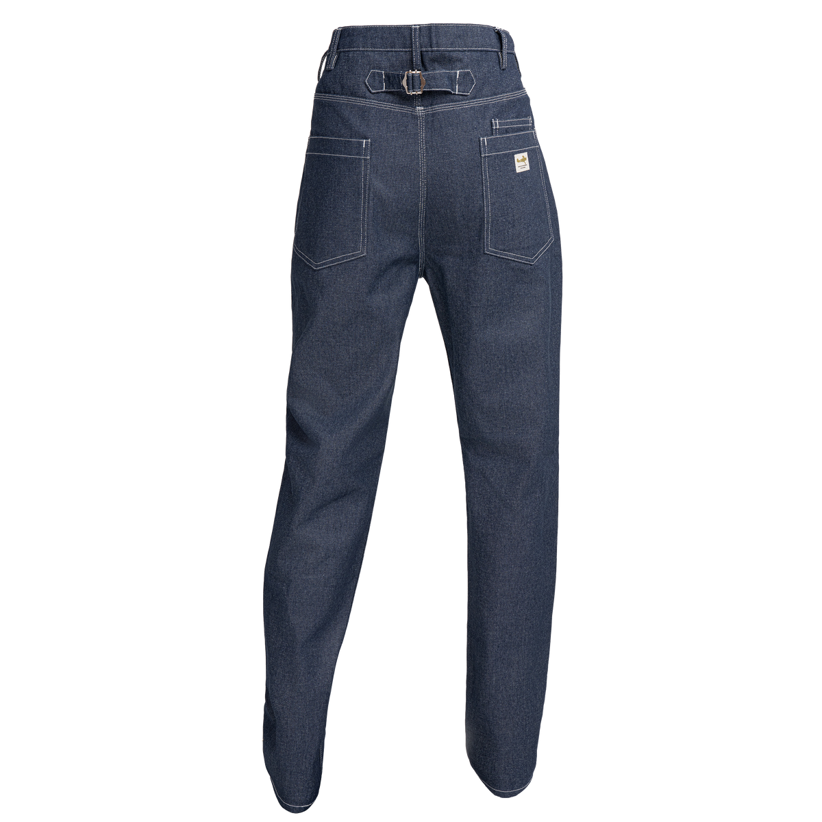 CINCH BACK RAW DENIM PANT