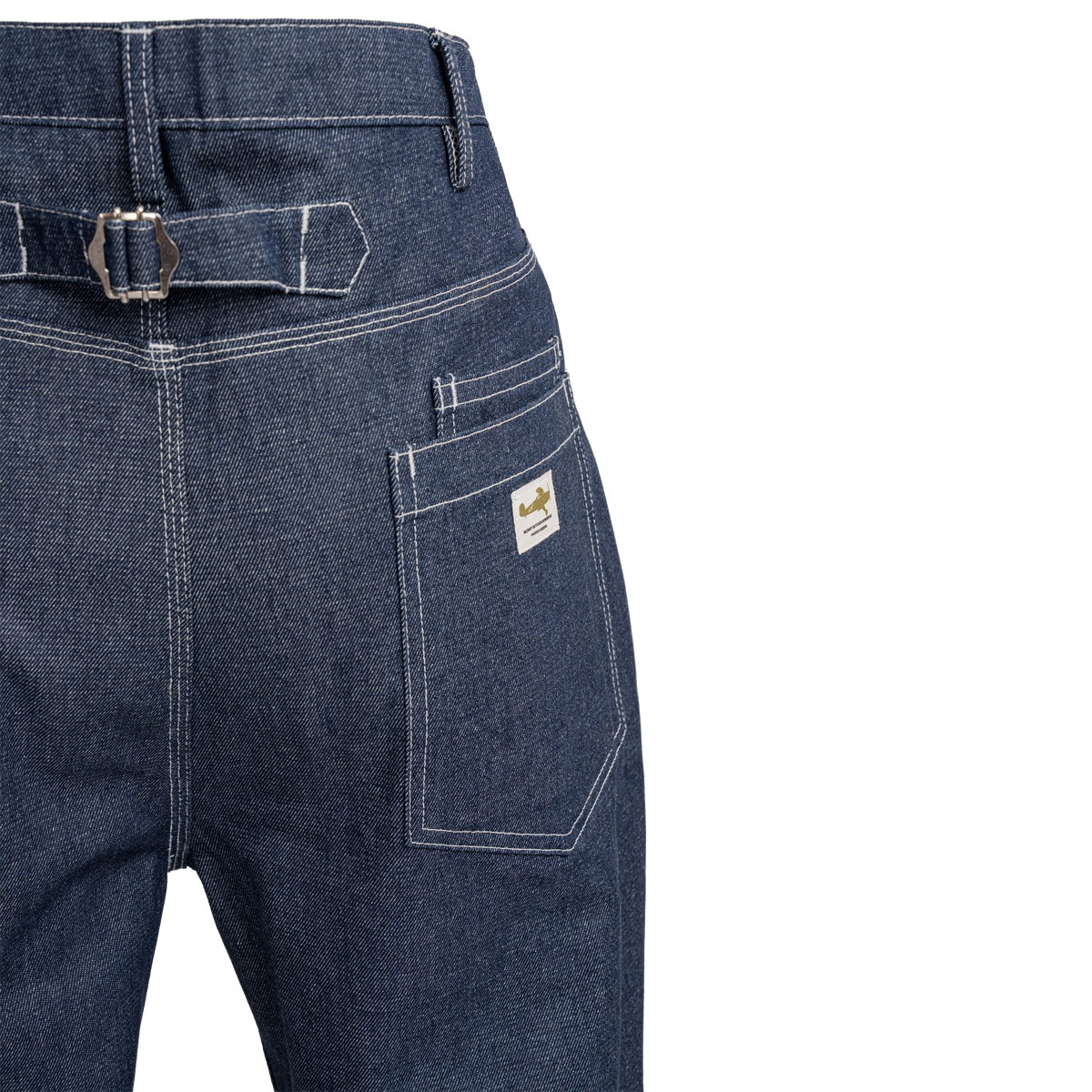 CINCH BACK RAW DENIM PANT