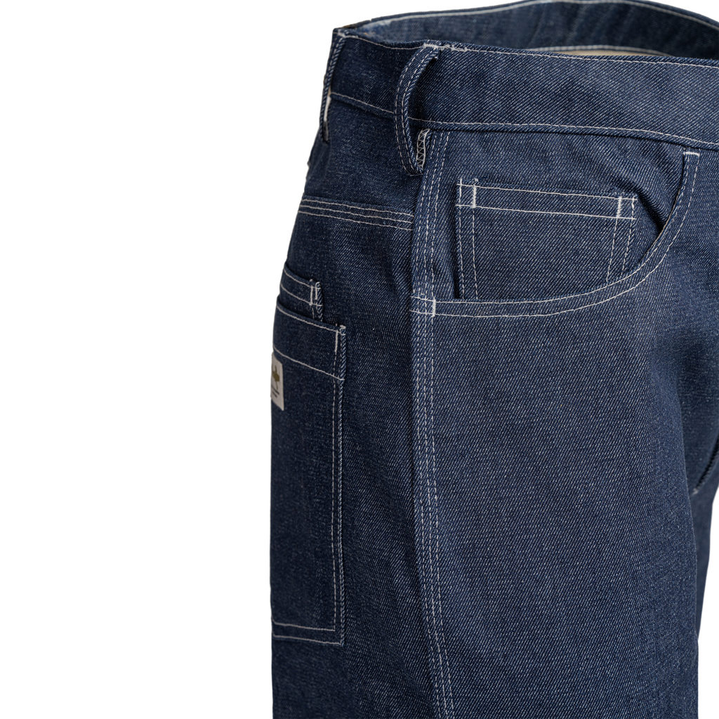 CINCH BACK RAW DENIM PANT