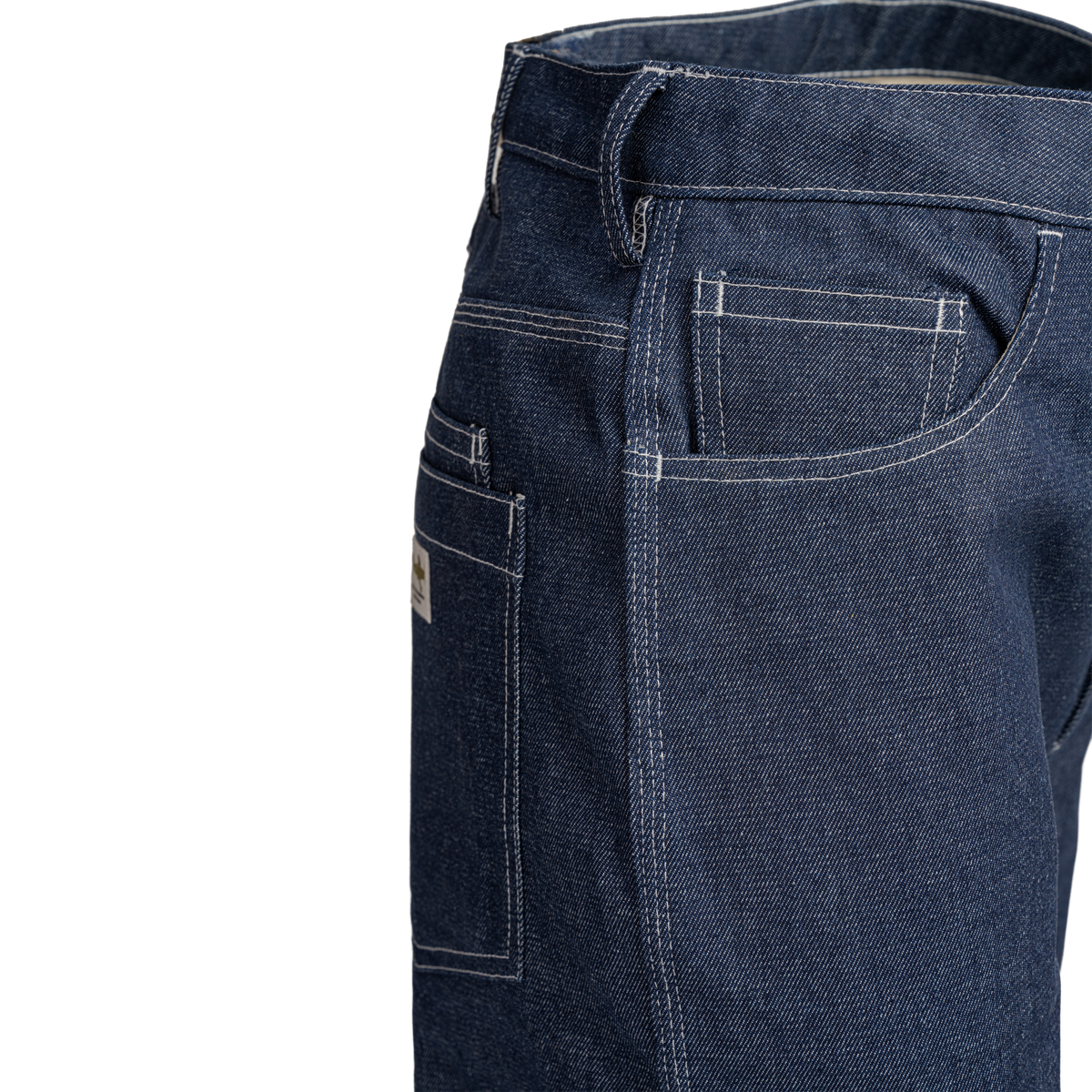 CINCH BACK RAW DENIM PANT