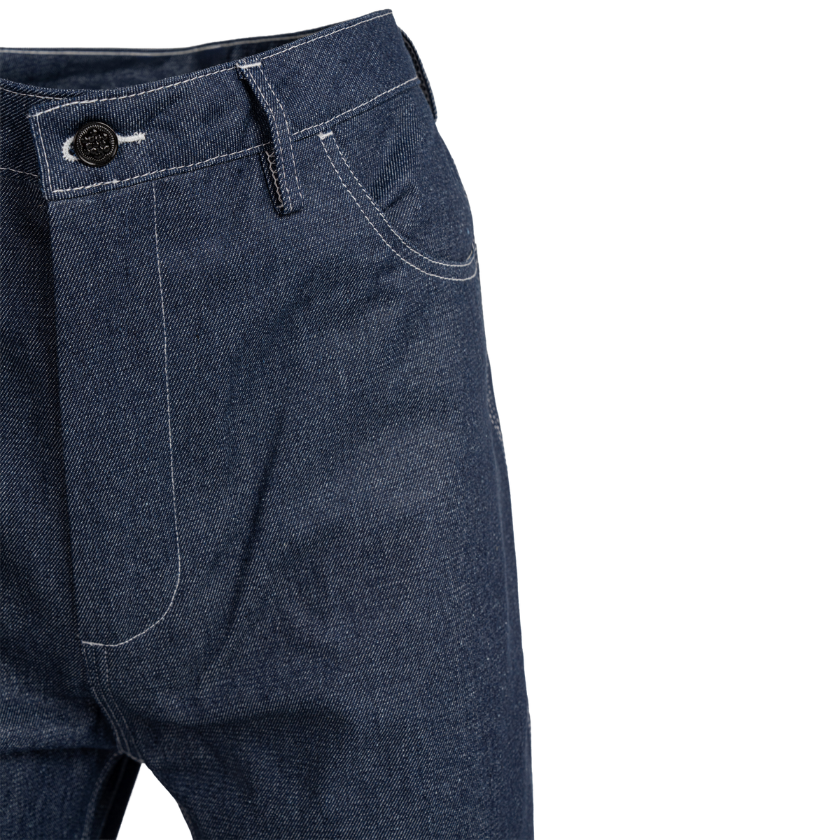 CINCH BACK RAW DENIM PANT