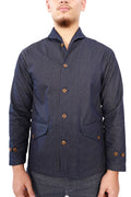 DENIM SHAWL COLLAR JACKET 