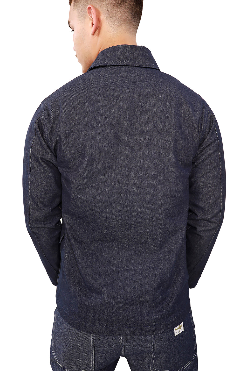 DENIM SHAWL COLLAR JACKET 