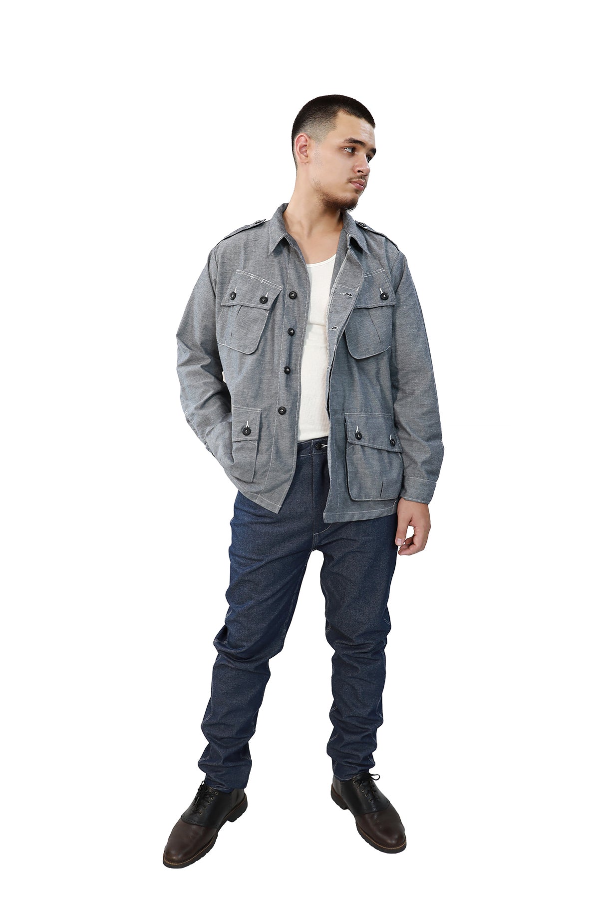 CHAMBRAY FATIGUE JACKET TYPE 1