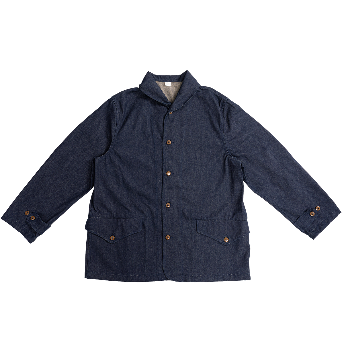 DENIM SHAWL COLLAR JACKET 