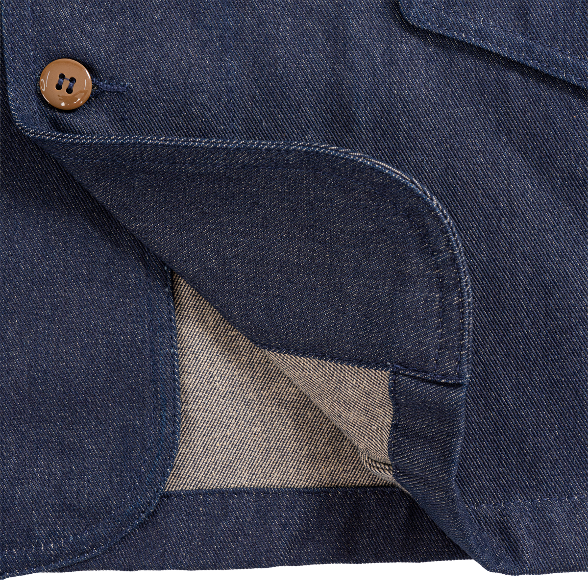 DENIM SHAWL COLLAR JACKET 