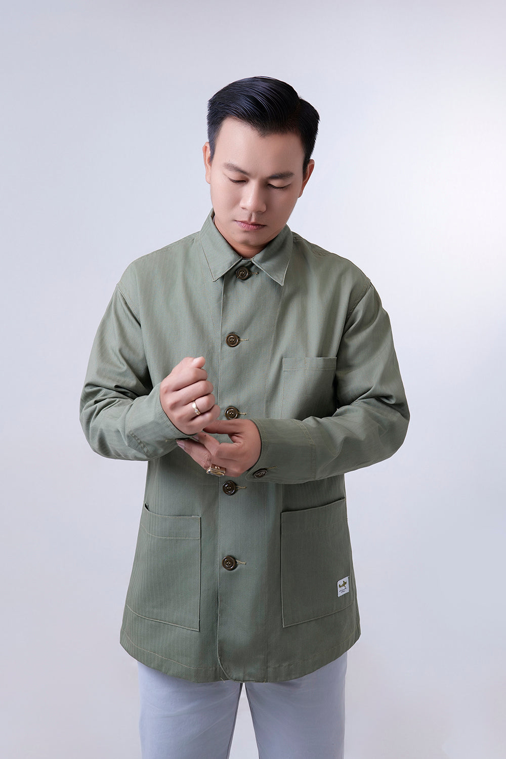 HERRINGBONE TWILL CHORE JACKET