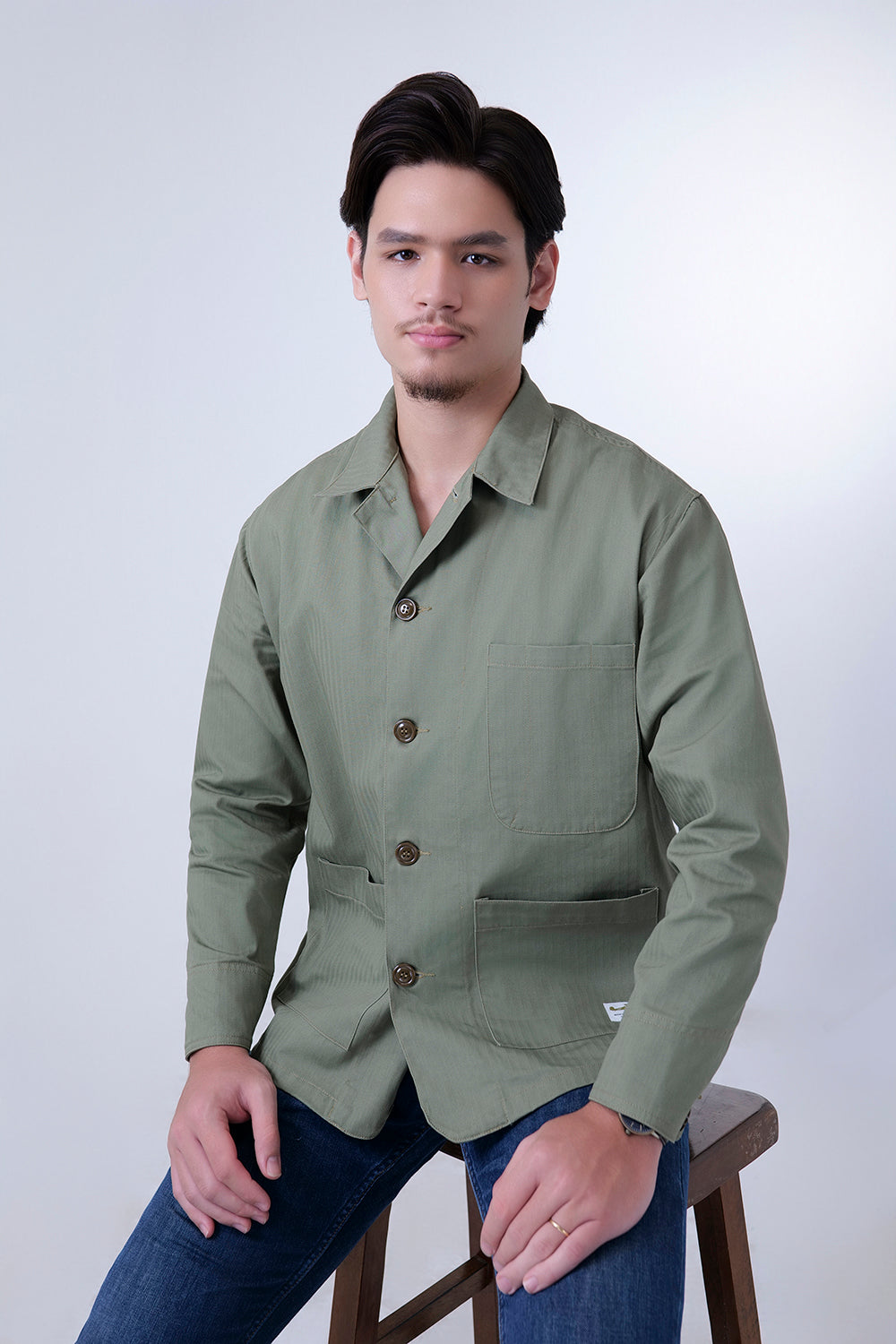 HERRINGBONE TWILL CHORE JACKET