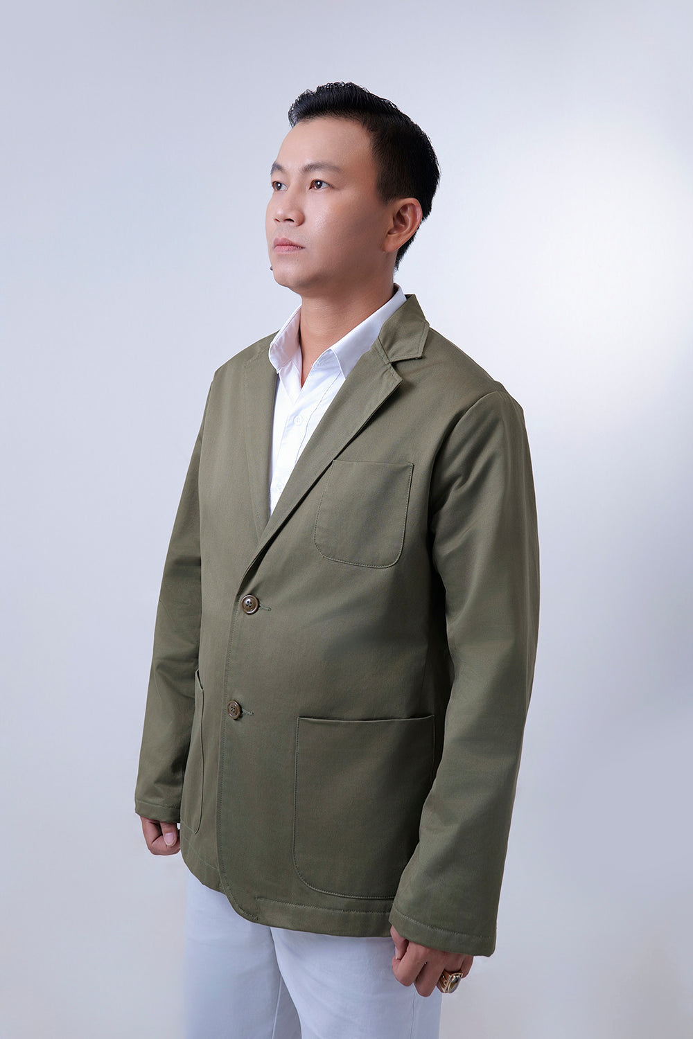 ARMY GREEN WORK BLAZER