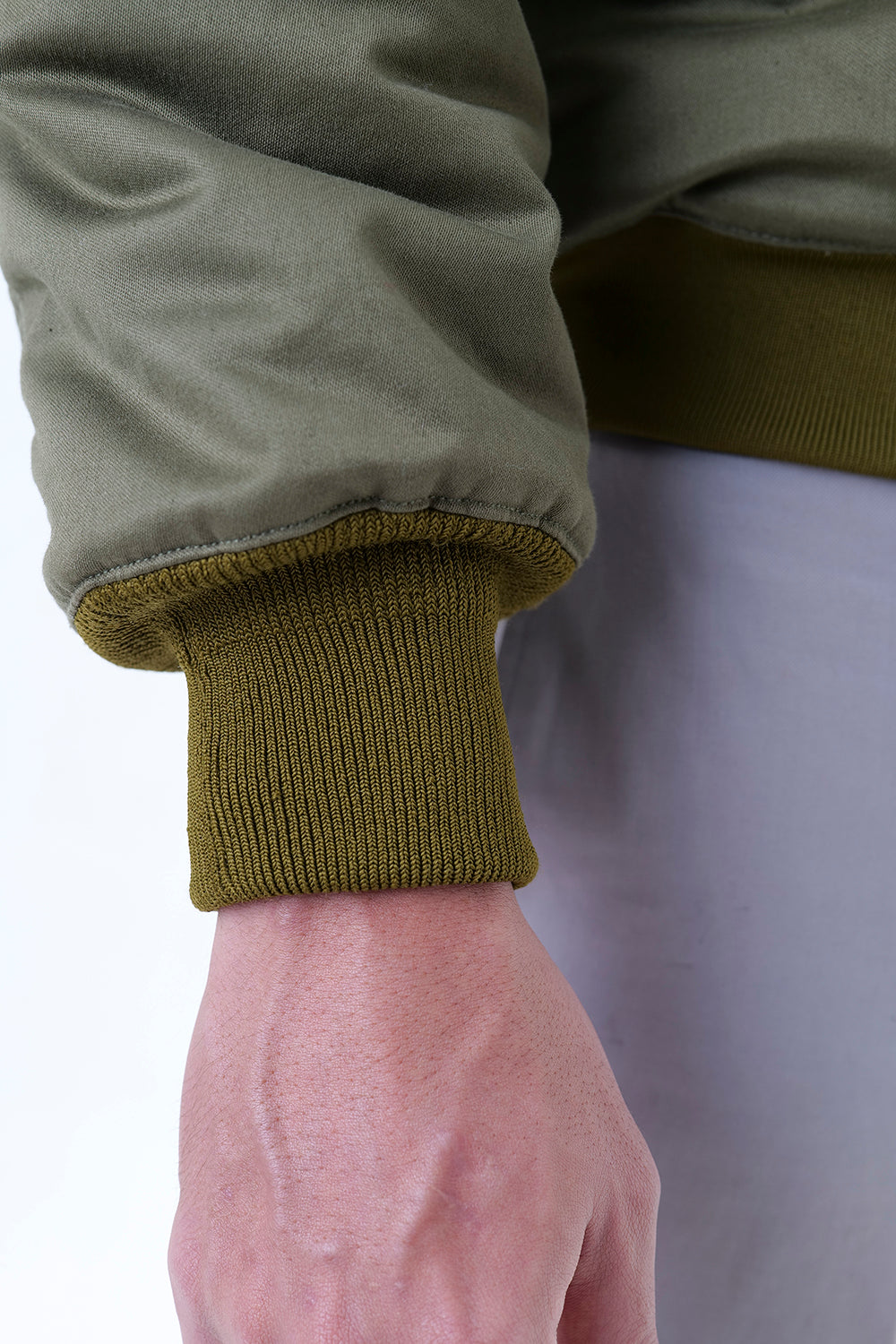 COTTON SATEEN BOMBER JACKET