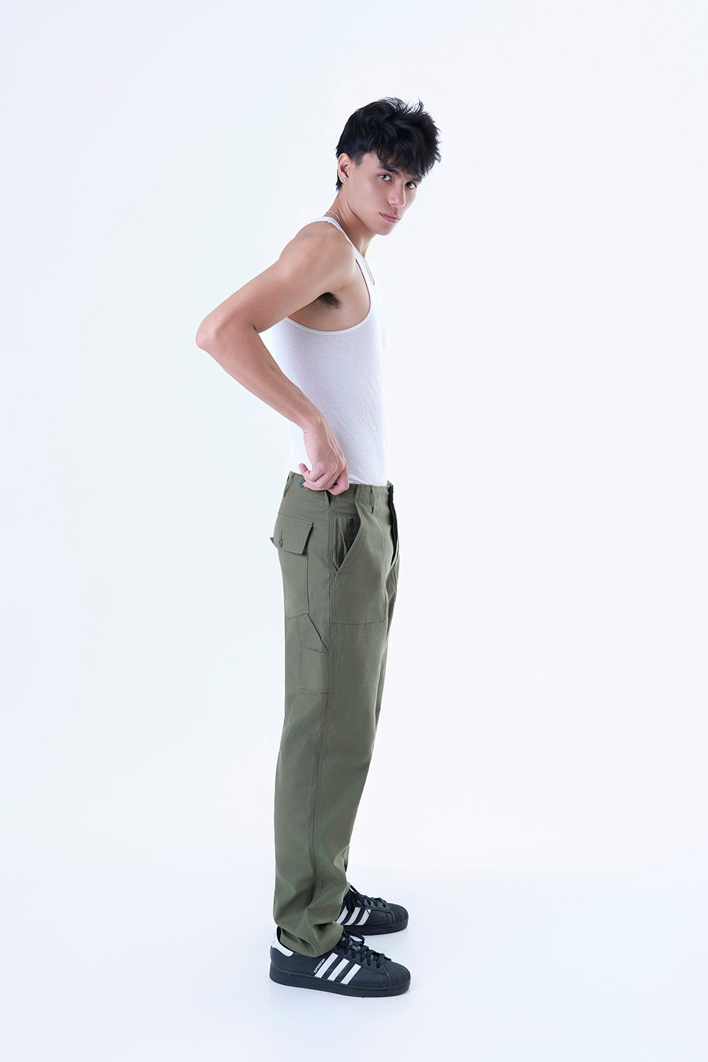 REVERSE SATEEN WORK TROUSER