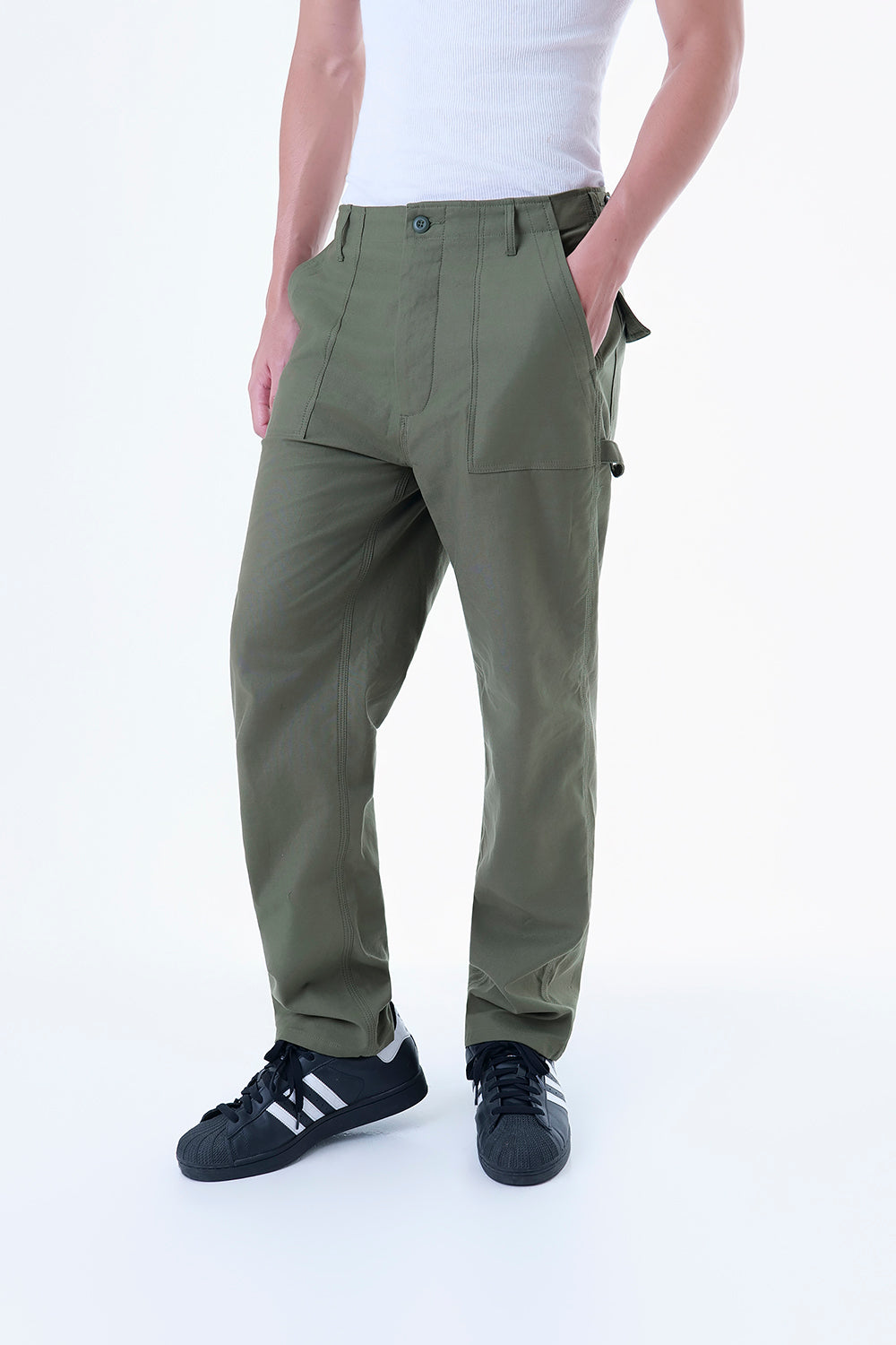 REVERSE SATEEN WORK TROUSER