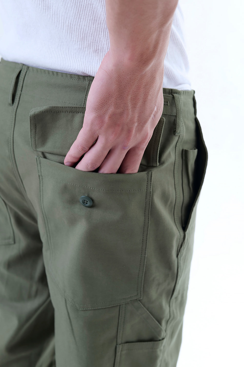 REVERSE SATEEN WORK TROUSER