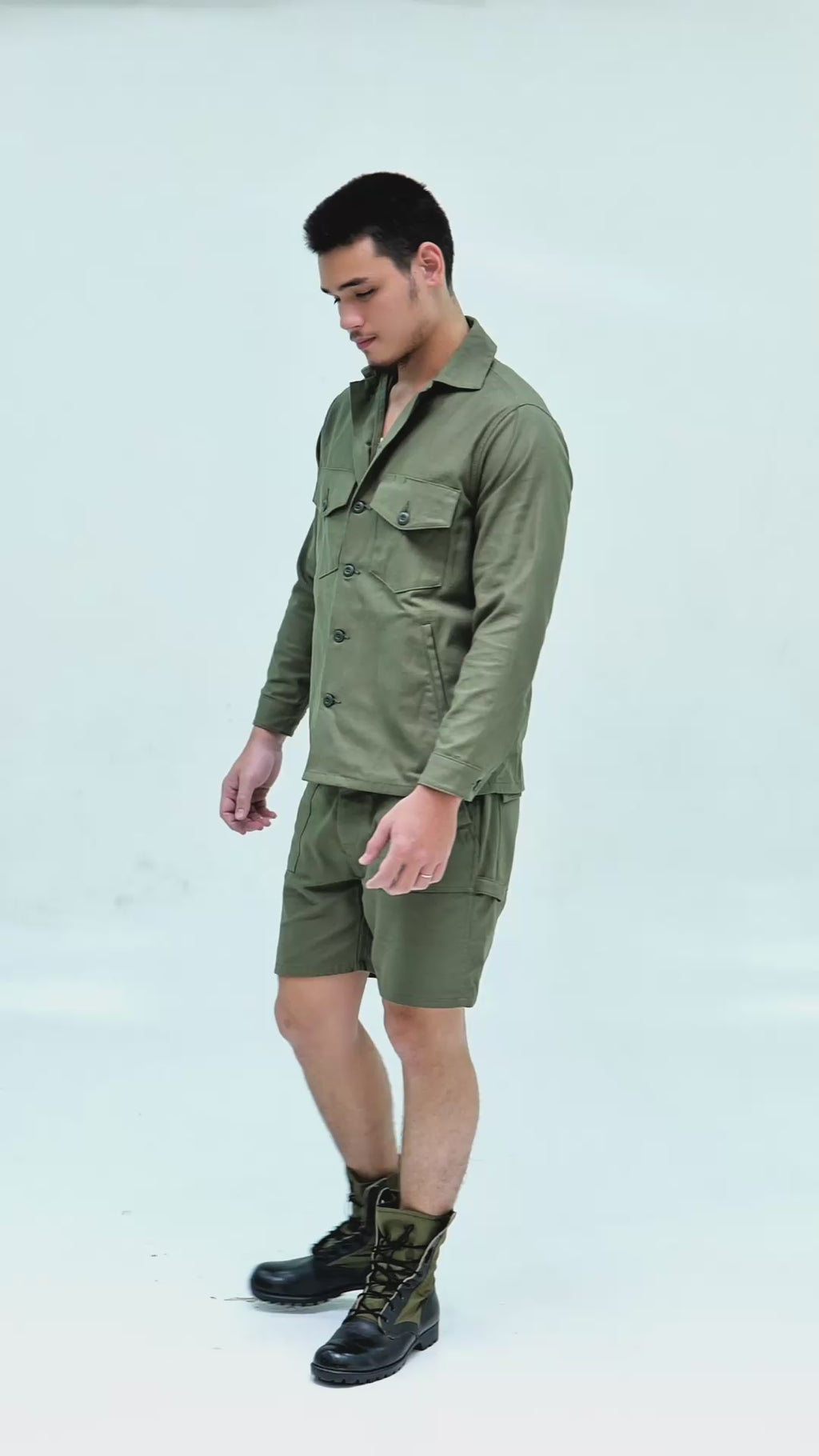 REVERSE SATEEN WORK SHIRT