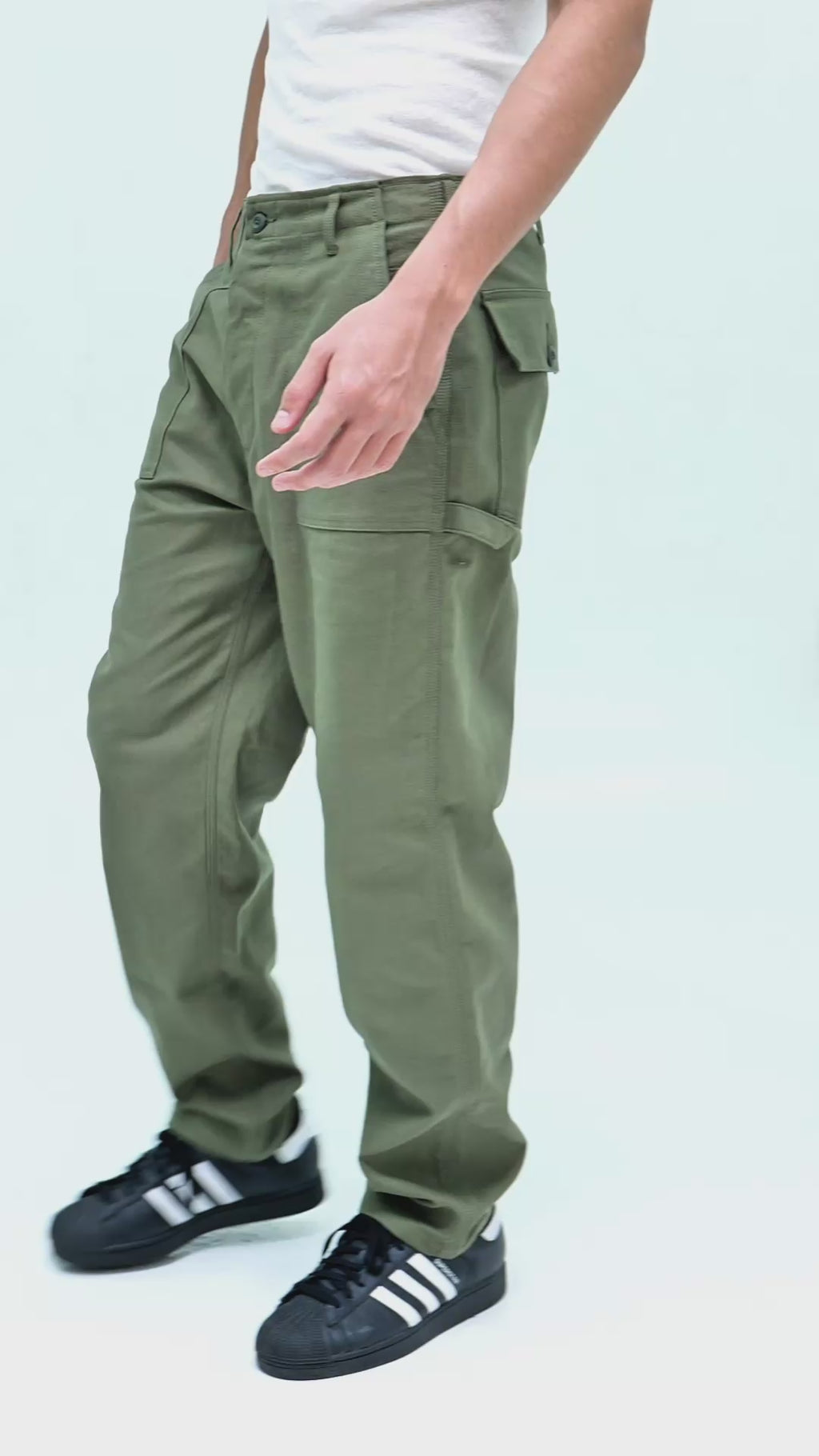 REVERSE SATEEN WORK TROUSER