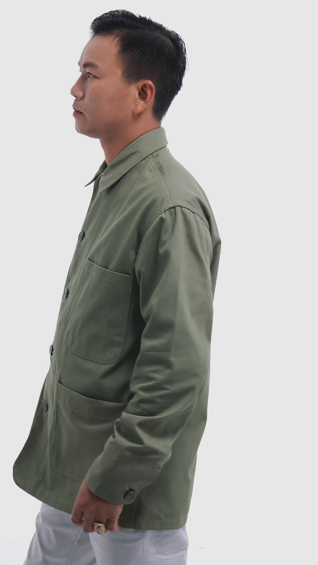 HERRINGBONE TWILL CHORE JACKET